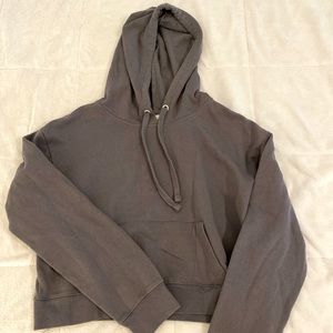 CROPPED GREY HOODIE!!